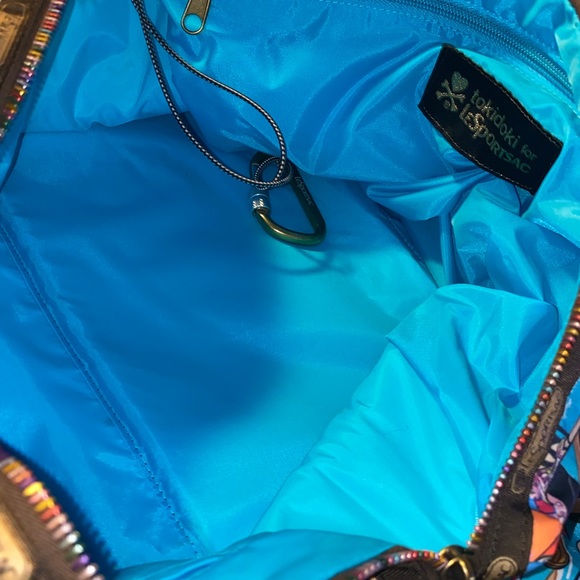 Rare OG NWT Lesportsac Toki Doki over the shoulder duffel bag w/ bearbrick charm - Picture 6 of 8